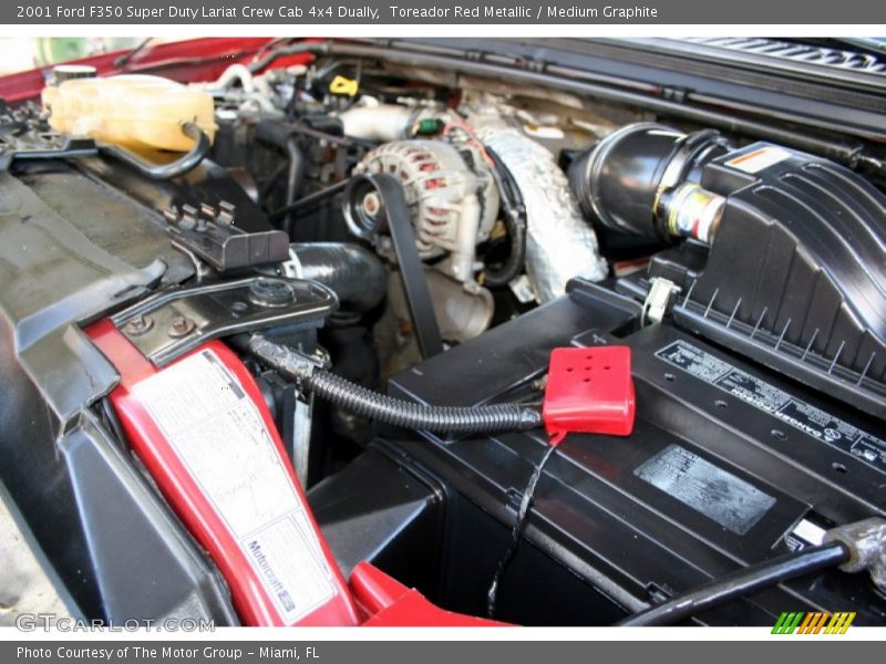 Toreador Red Metallic / Medium Graphite 2001 Ford F350 Super Duty Lariat Crew Cab 4x4 Dually