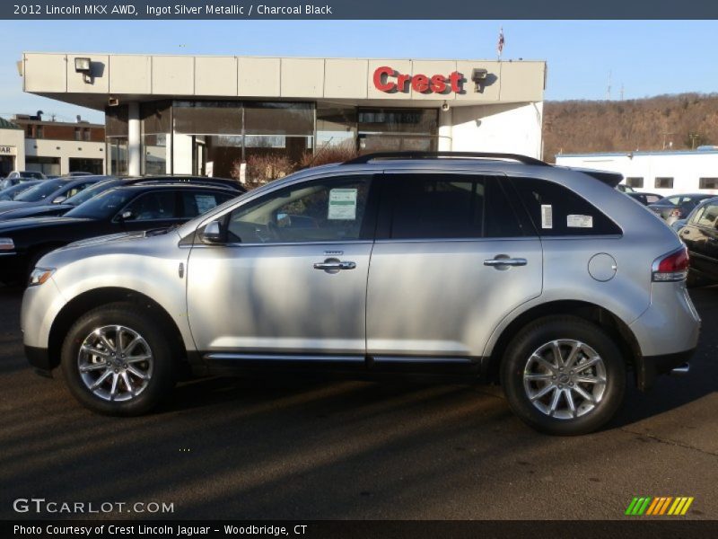 Ingot Silver Metallic / Charcoal Black 2012 Lincoln MKX AWD