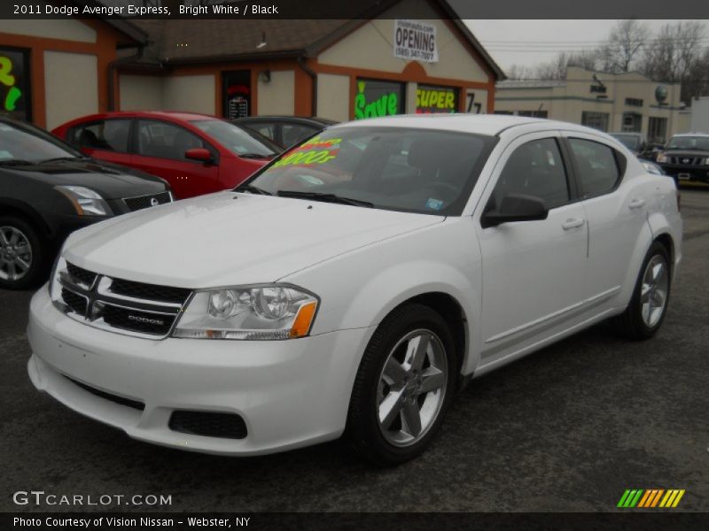 Bright White / Black 2011 Dodge Avenger Express