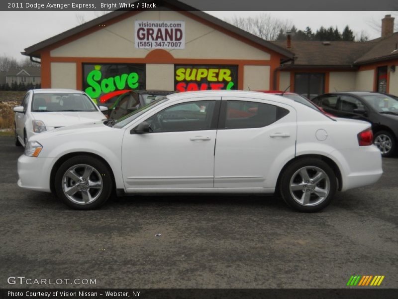 Bright White / Black 2011 Dodge Avenger Express