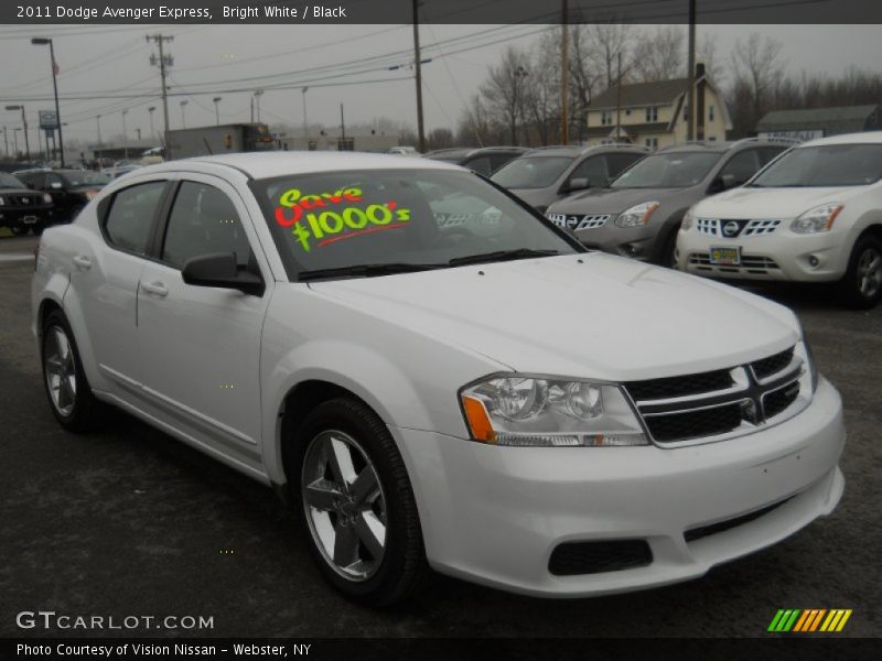 Bright White / Black 2011 Dodge Avenger Express