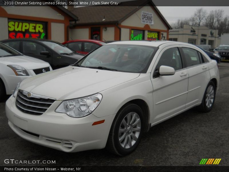 Stone White / Dark Slate Gray 2010 Chrysler Sebring Limited Sedan