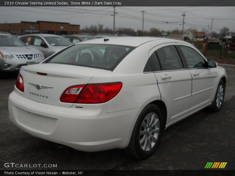 Stone White / Dark Slate Gray 2010 Chrysler Sebring Limited Sedan