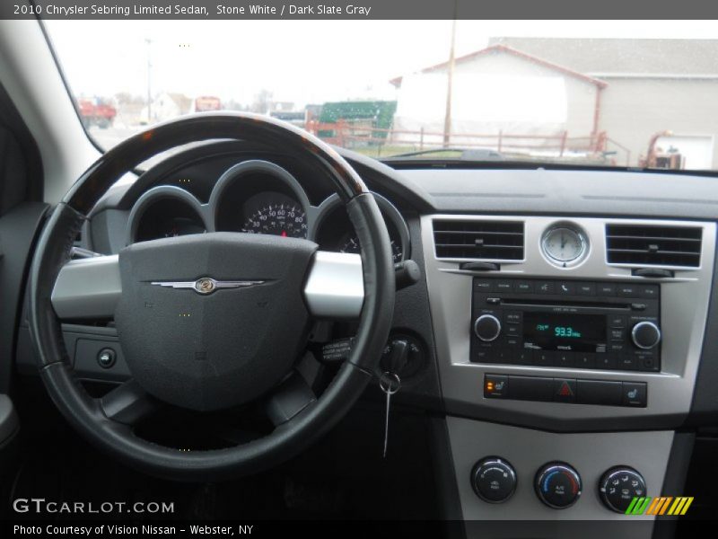 Stone White / Dark Slate Gray 2010 Chrysler Sebring Limited Sedan