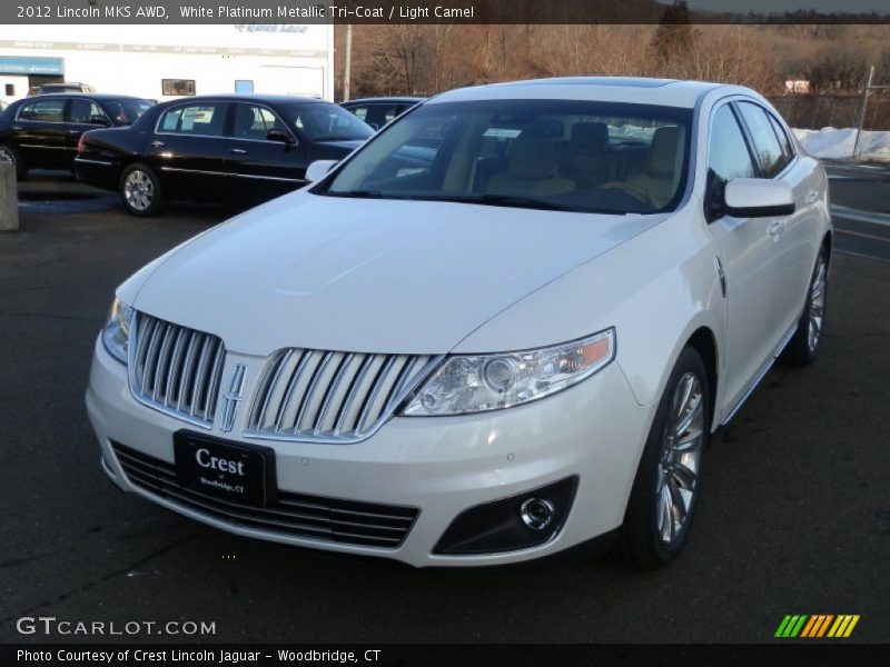 White Platinum Metallic Tri-Coat / Light Camel 2012 Lincoln MKS AWD