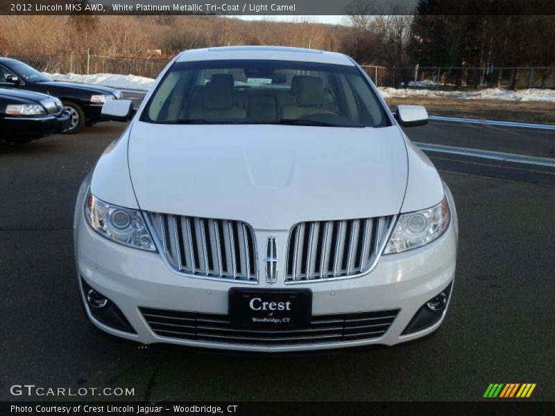 White Platinum Metallic Tri-Coat / Light Camel 2012 Lincoln MKS AWD