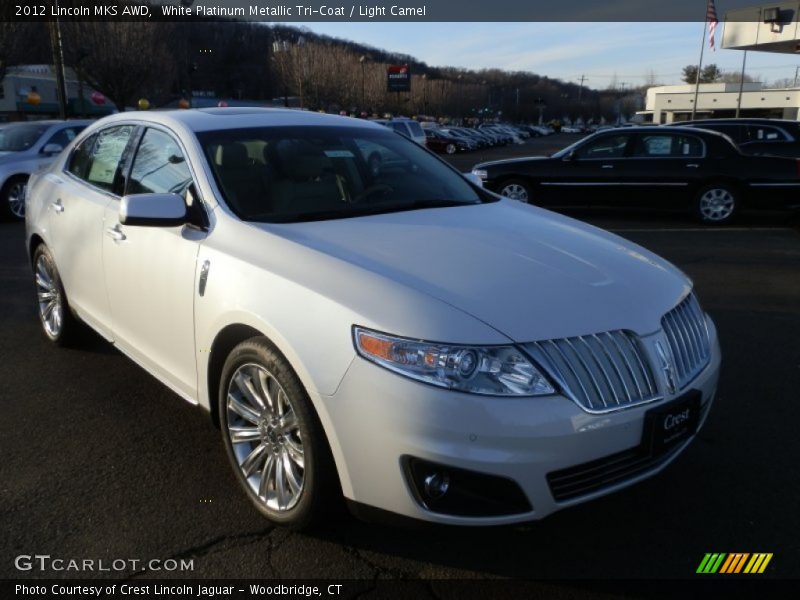 White Platinum Metallic Tri-Coat / Light Camel 2012 Lincoln MKS AWD