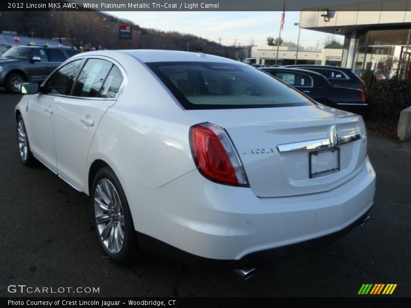 White Platinum Metallic Tri-Coat / Light Camel 2012 Lincoln MKS AWD