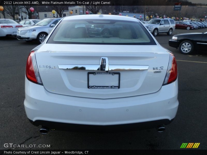 White Platinum Metallic Tri-Coat / Light Camel 2012 Lincoln MKS AWD