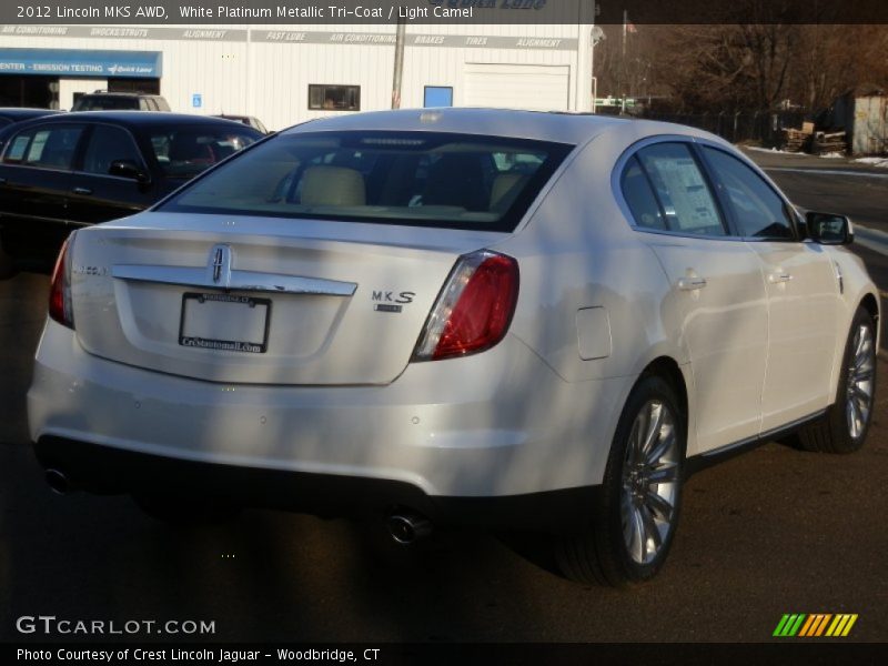 White Platinum Metallic Tri-Coat / Light Camel 2012 Lincoln MKS AWD