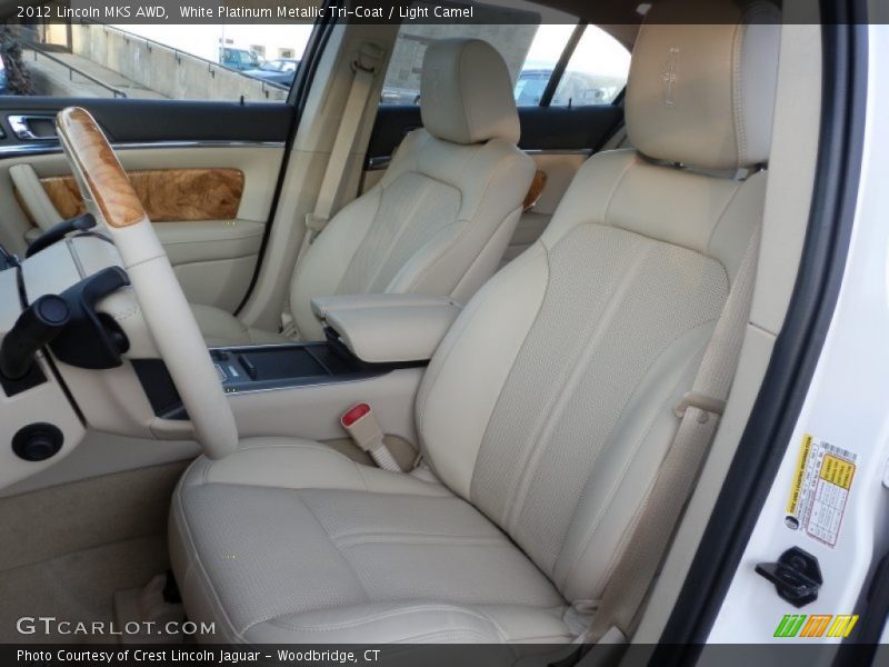 White Platinum Metallic Tri-Coat / Light Camel 2012 Lincoln MKS AWD