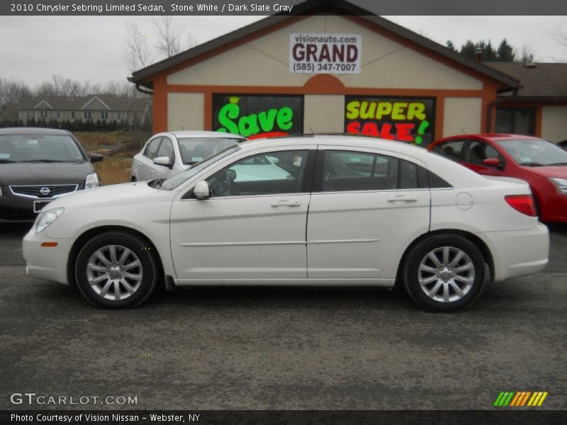 Stone White / Dark Slate Gray 2010 Chrysler Sebring Limited Sedan
