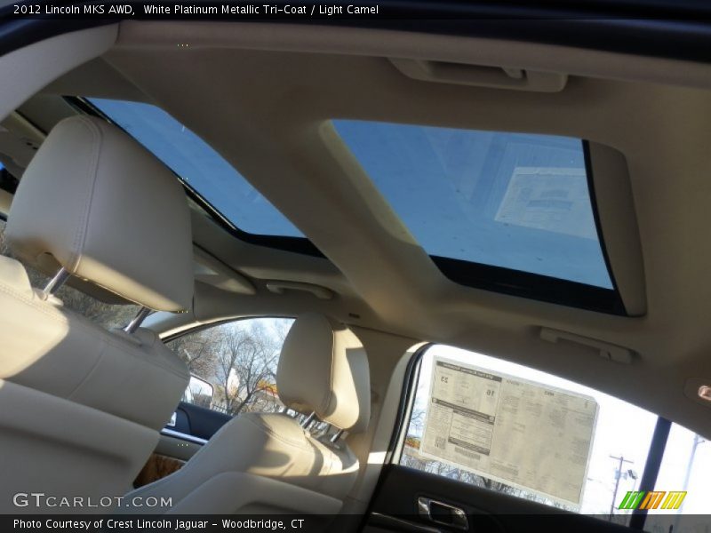 White Platinum Metallic Tri-Coat / Light Camel 2012 Lincoln MKS AWD