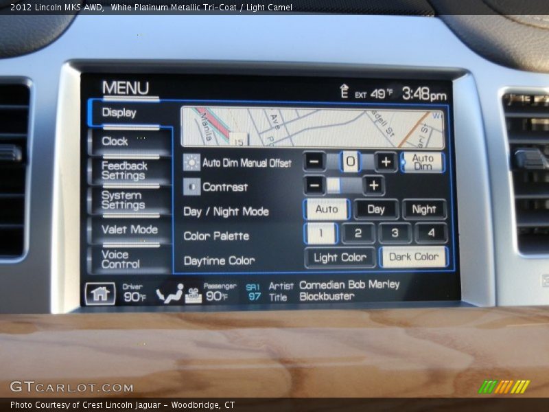 White Platinum Metallic Tri-Coat / Light Camel 2012 Lincoln MKS AWD