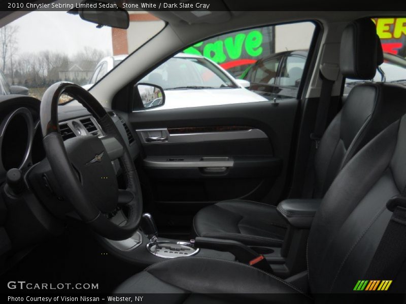 Stone White / Dark Slate Gray 2010 Chrysler Sebring Limited Sedan