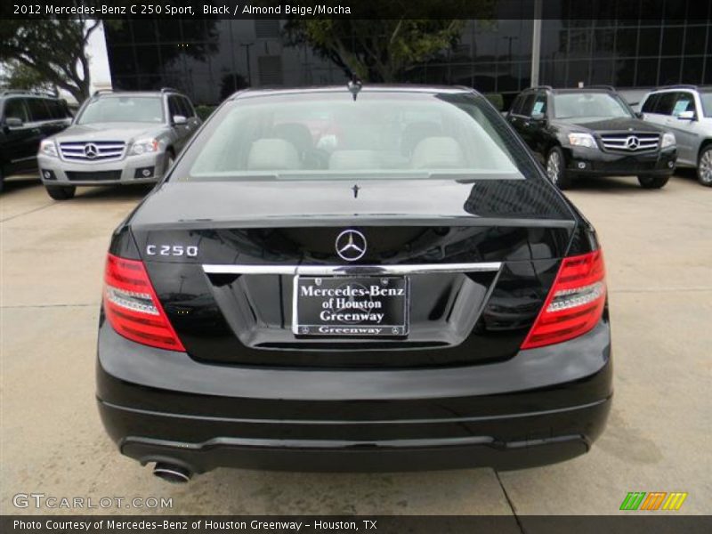 Black / Almond Beige/Mocha 2012 Mercedes-Benz C 250 Sport