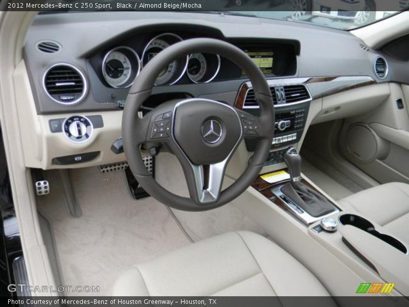 Black / Almond Beige/Mocha 2012 Mercedes-Benz C 250 Sport