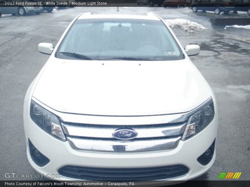 White Suede / Medium Light Stone 2012 Ford Fusion SE