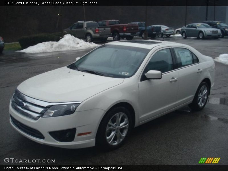 White Suede / Medium Light Stone 2012 Ford Fusion SE
