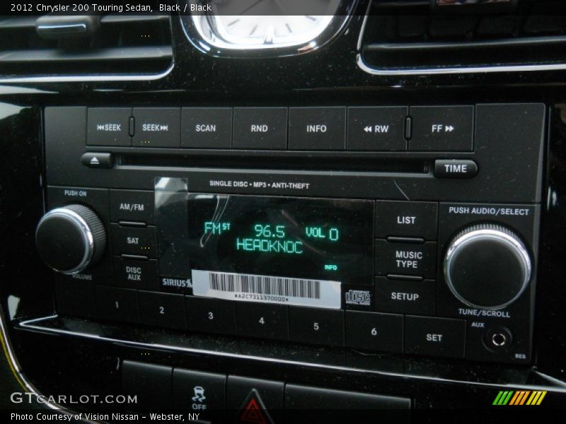 Black / Black 2012 Chrysler 200 Touring Sedan