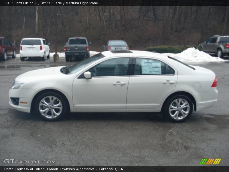 White Suede / Medium Light Stone 2012 Ford Fusion SE