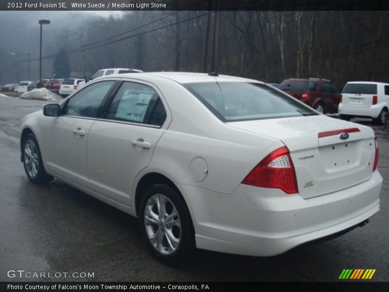 White Suede / Medium Light Stone 2012 Ford Fusion SE