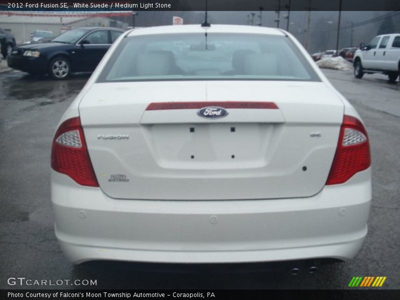 White Suede / Medium Light Stone 2012 Ford Fusion SE