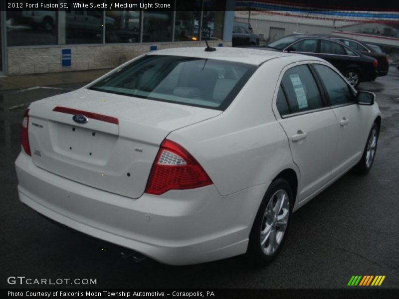 White Suede / Medium Light Stone 2012 Ford Fusion SE