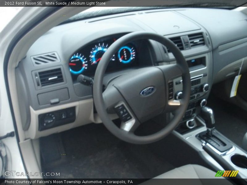 White Suede / Medium Light Stone 2012 Ford Fusion SE