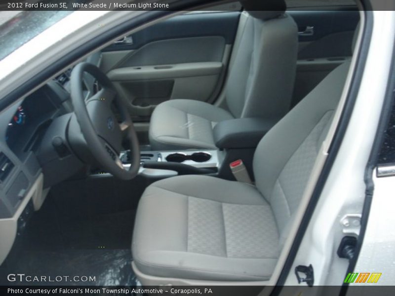 White Suede / Medium Light Stone 2012 Ford Fusion SE