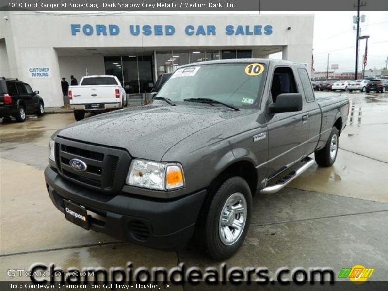 Dark Shadow Grey Metallic / Medium Dark Flint 2010 Ford Ranger XL SuperCab
