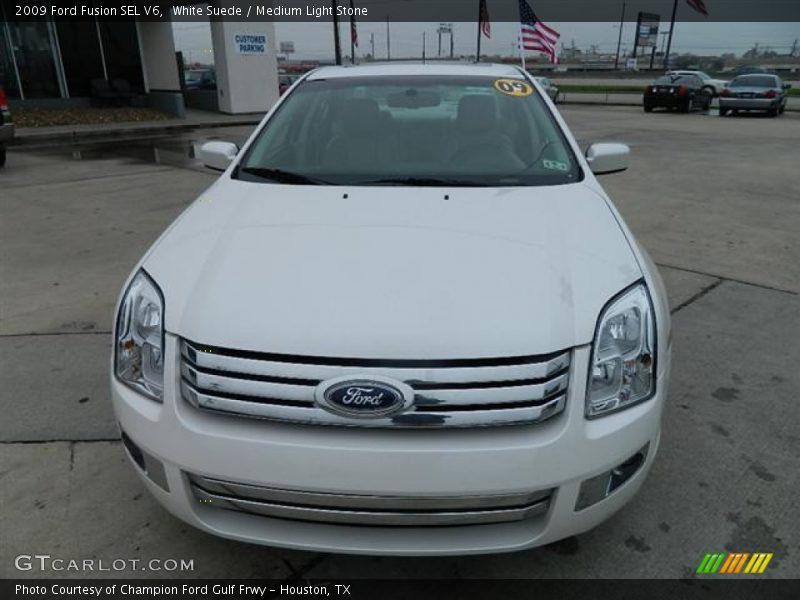 White Suede / Medium Light Stone 2009 Ford Fusion SEL V6