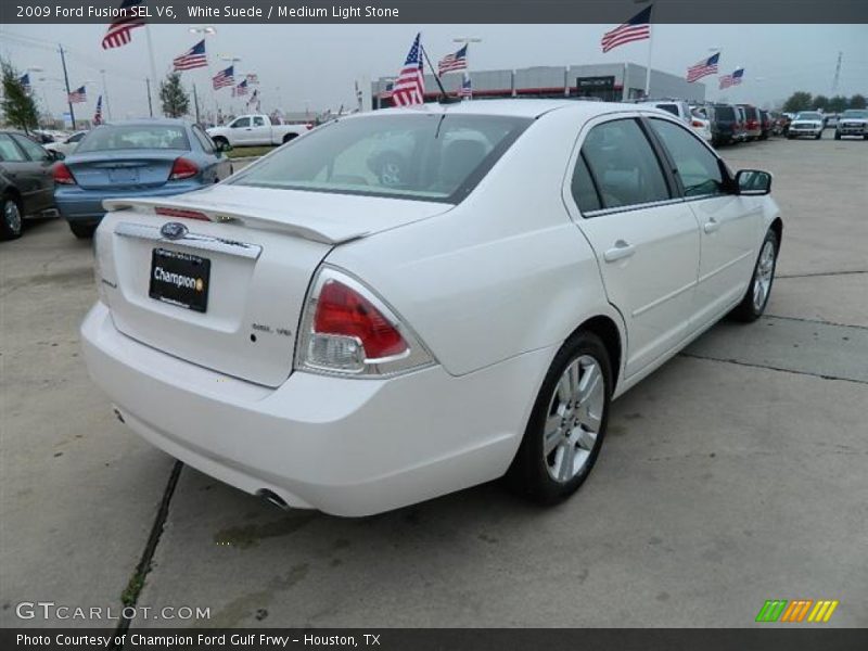 White Suede / Medium Light Stone 2009 Ford Fusion SEL V6