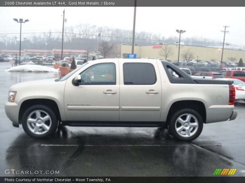 Gold Mist Metallic / Ebony 2008 Chevrolet Avalanche LT 4x4