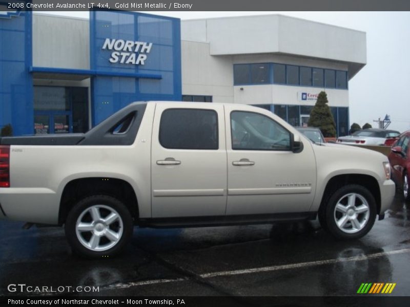 Gold Mist Metallic / Ebony 2008 Chevrolet Avalanche LT 4x4