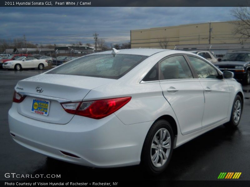 Pearl White / Camel 2011 Hyundai Sonata GLS