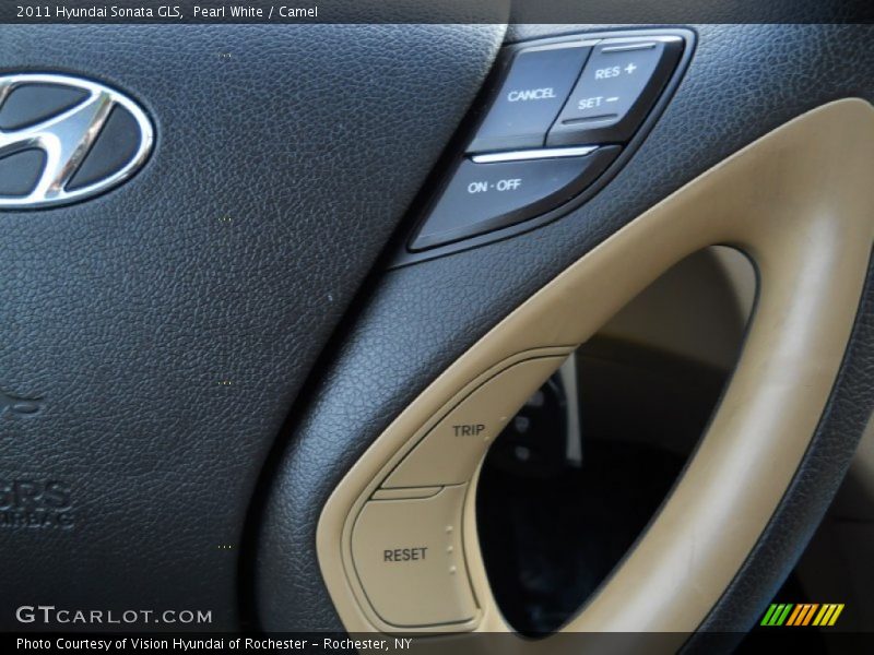 Pearl White / Camel 2011 Hyundai Sonata GLS