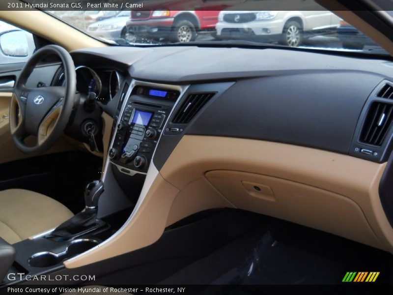 Pearl White / Camel 2011 Hyundai Sonata GLS