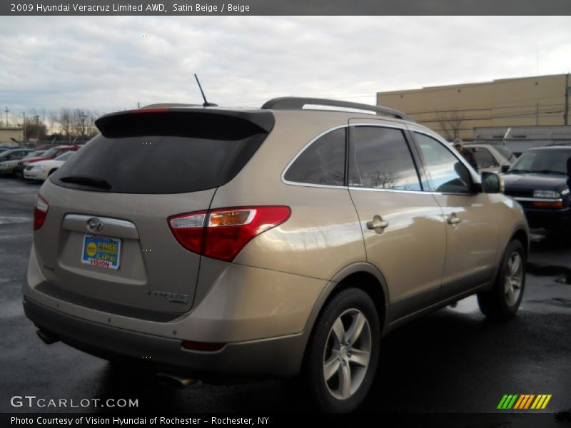 Satin Beige / Beige 2009 Hyundai Veracruz Limited AWD