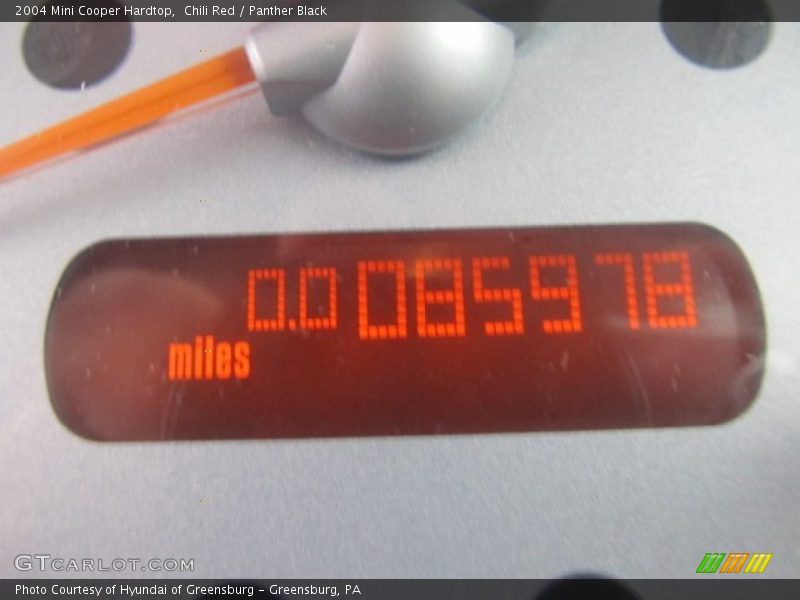 Chili Red / Panther Black 2004 Mini Cooper Hardtop