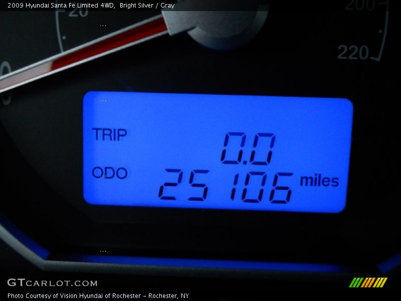 Bright Silver / Gray 2009 Hyundai Santa Fe Limited 4WD