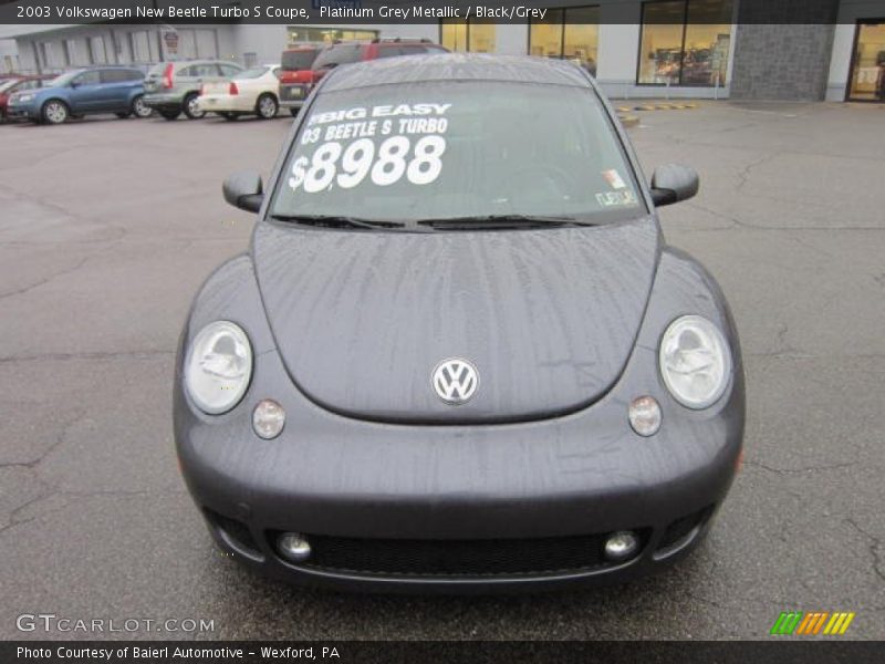 Platinum Grey Metallic / Black/Grey 2003 Volkswagen New Beetle Turbo S Coupe