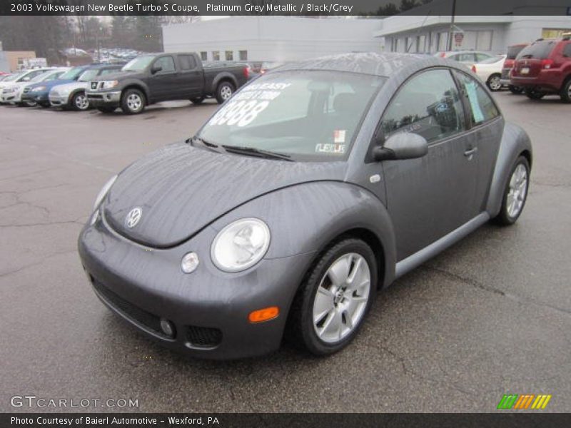 Platinum Grey Metallic / Black/Grey 2003 Volkswagen New Beetle Turbo S Coupe