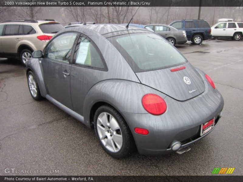 Platinum Grey Metallic / Black/Grey 2003 Volkswagen New Beetle Turbo S Coupe