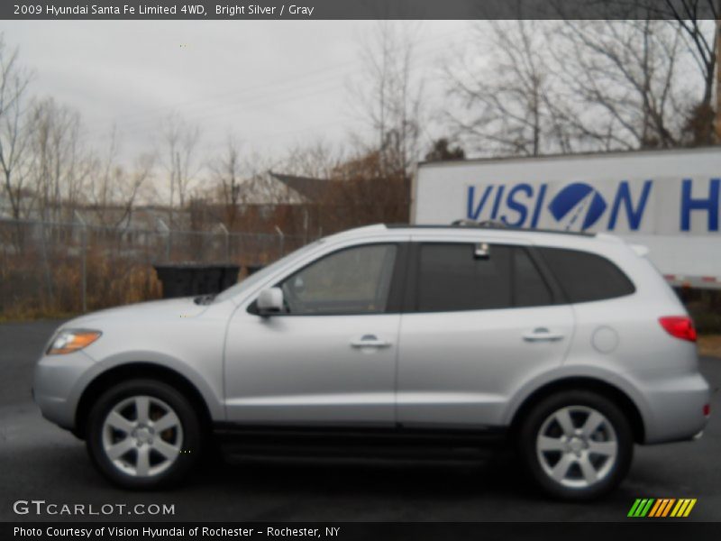 Bright Silver / Gray 2009 Hyundai Santa Fe Limited 4WD
