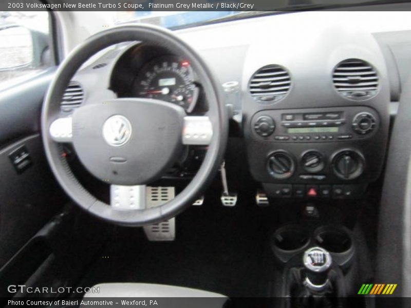 Platinum Grey Metallic / Black/Grey 2003 Volkswagen New Beetle Turbo S Coupe