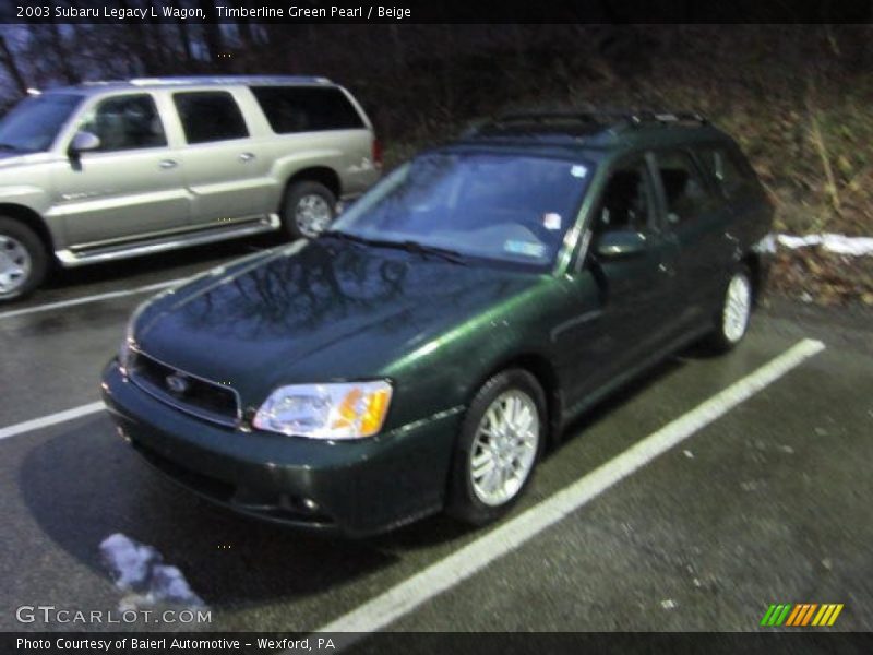 Timberline Green Pearl / Beige 2003 Subaru Legacy L Wagon