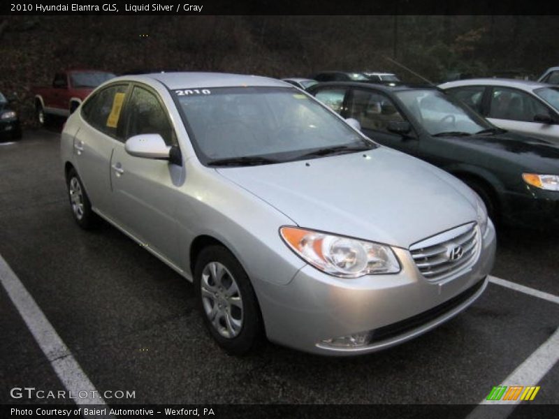 Liquid Silver / Gray 2010 Hyundai Elantra GLS