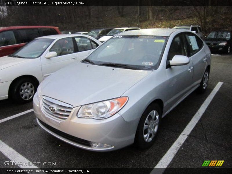 Liquid Silver / Gray 2010 Hyundai Elantra GLS