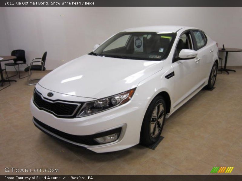 Snow White Pearl / Beige 2011 Kia Optima Hybrid